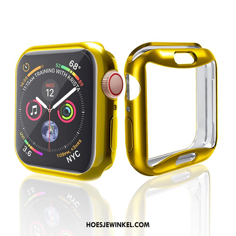 Apple Watch Series 4 Hoesje Siliconen Goud Trend, Apple Watch Series 4 Hoesje Anti-fall Hoes