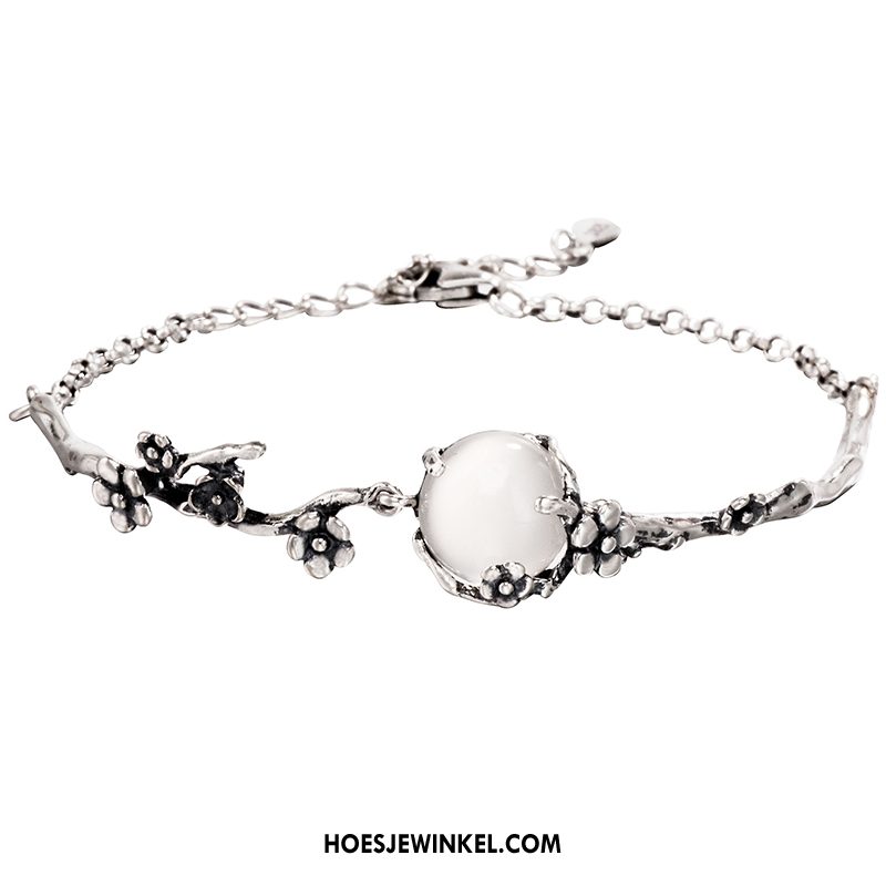 Armbanden Dames Zuiver Vrouwen Bloemen, Armbanden Origineel Geschenk Weiß Silber