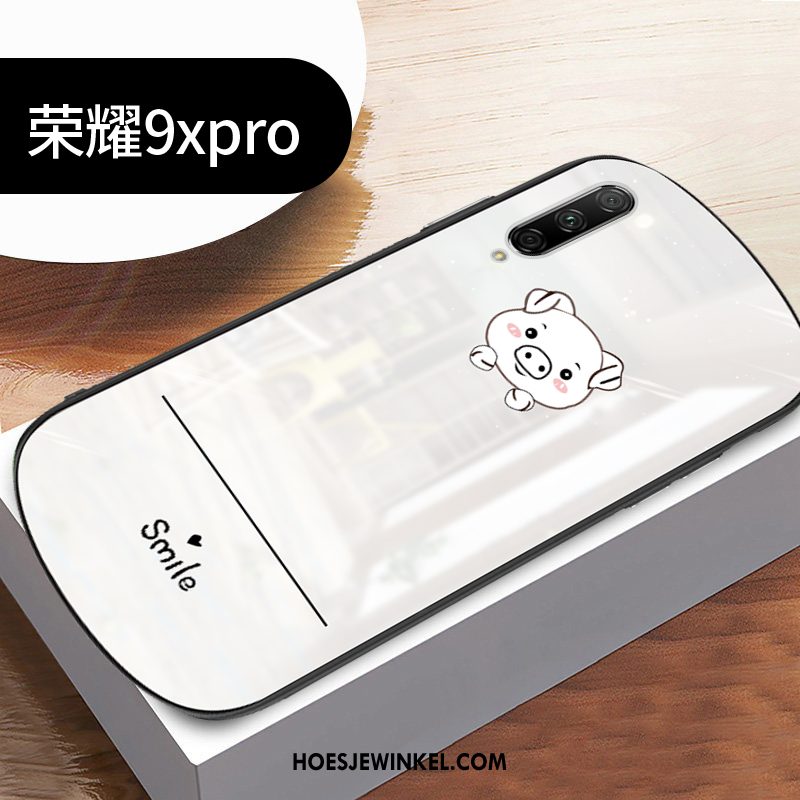 Honor 9x Pro Hoesje Siliconen Hoes Glas, Honor 9x Pro Hoesje All Inclusive Mobiele Telefoon