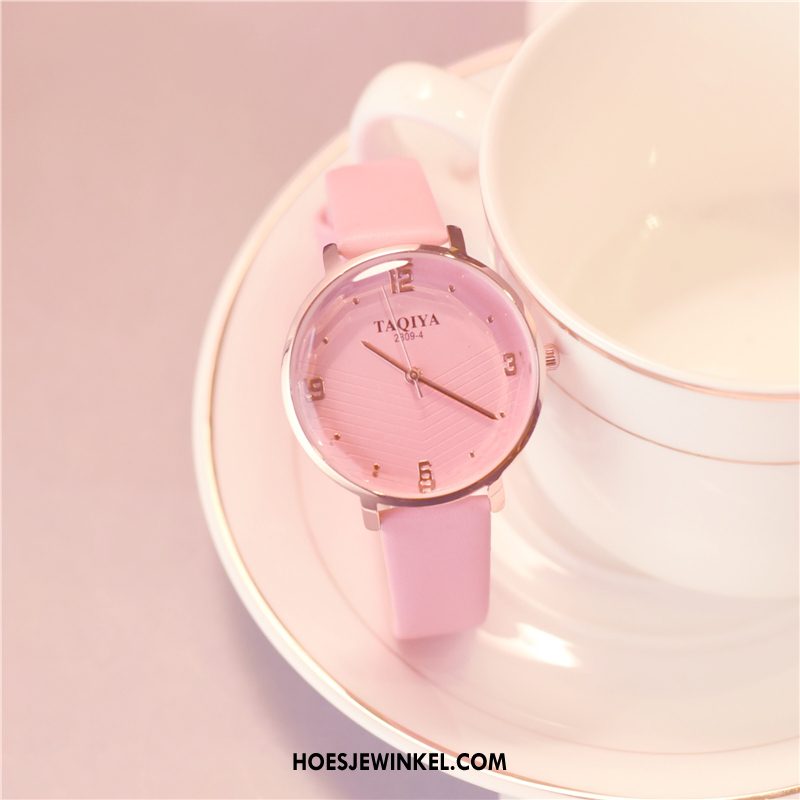Horloges Dames Praktisch Bloemen Roze, Horloges Student Horloge