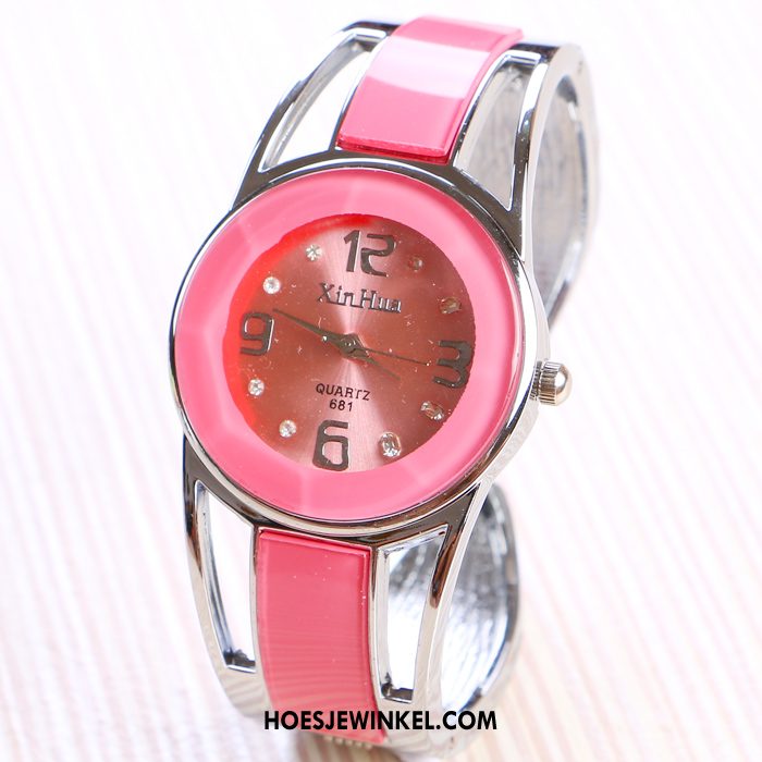 Horloges Dames Vers Armbanden Mini, Horloges Mode Vintage Rosa