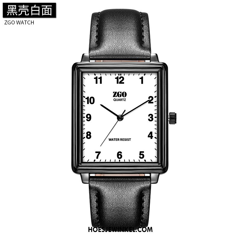 Horloges Heren Casual Mannen Tiener, Horloges Trend Vierkante Weiß