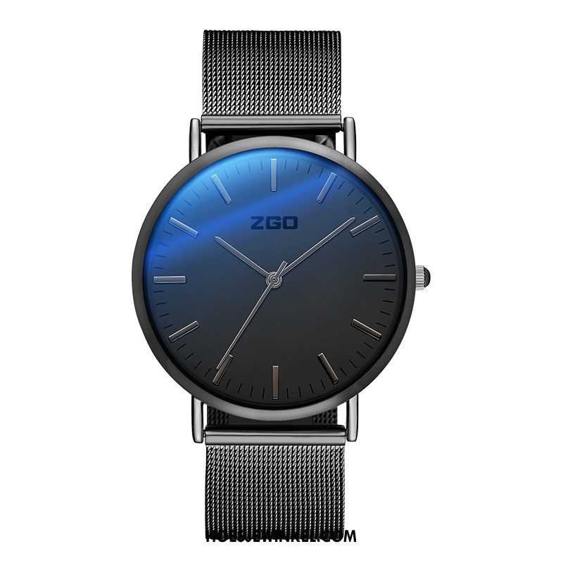 Horloges Heren Casual Waterdicht Trend, Horloges Gemiddelde Student Blau Schwarz
