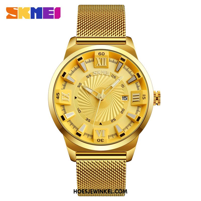 Horloges Heren Mode Horloge Waterdicht, Horloges Echte Business Gold