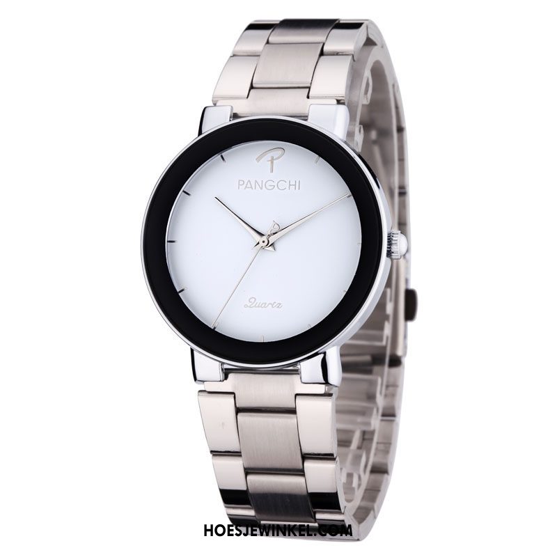 Horloges Heren Nieuw Eenvoudig Mannen, Horloges Quartz Horloge 2018 Weiß Silber