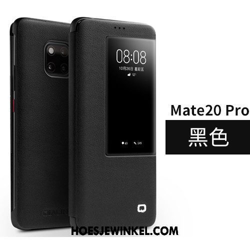 Huawei Mate 20 Pro Hoesje Bescherming Open Het Venster Hoes, Huawei Mate 20 Pro Hoesje Zwart Winterslaap