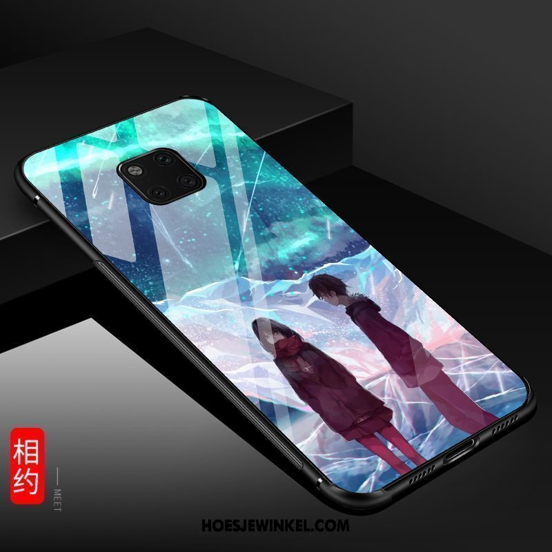 Huawei Mate 20 Rs Hoesje All Inclusive Bescherming Mobiele Telefoon, Huawei Mate 20 Rs Hoesje Donkerblauw Glas