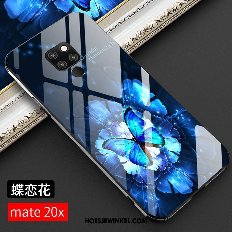 Huawei Mate 20 X Hoesje Donkerblauw Mobiele Telefoon All Inclusive, Huawei Mate 20 X Hoesje Lichte En Dun Persoonlijk
