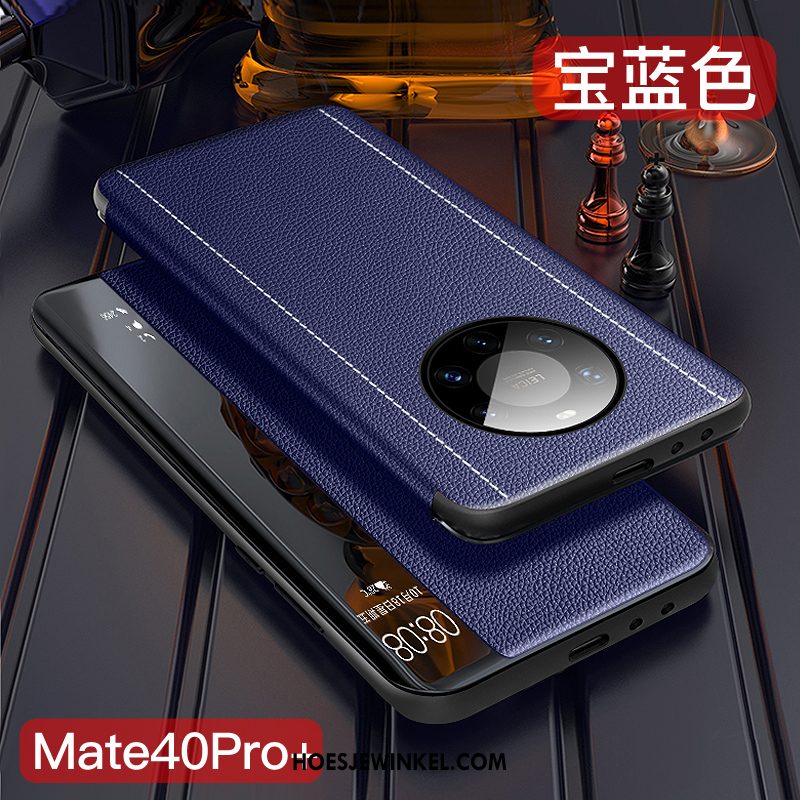 Huawei Mate 40 Pro+ Hoesje Donkerblauw All Inclusive Dun, Huawei Mate 40 Pro+ Hoesje Anti-fall Clamshell