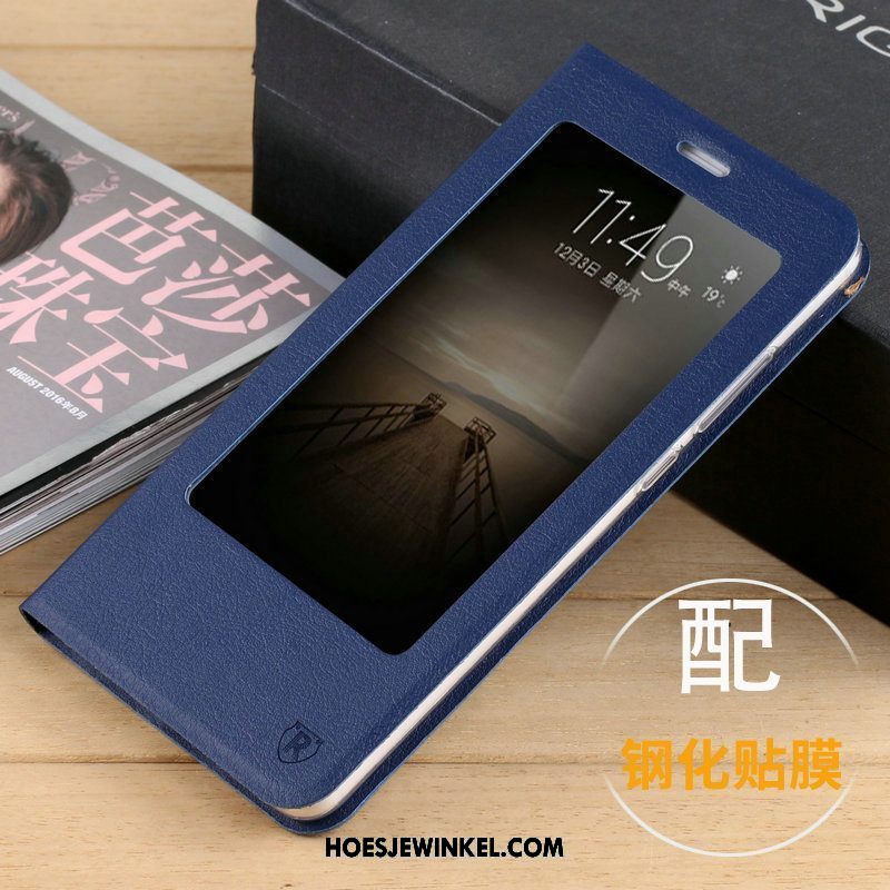 Huawei Mate 9 Hoesje Folio Mobiele Telefoon Anti-fall, Huawei Mate 9 Hoesje Bescherming Blauw