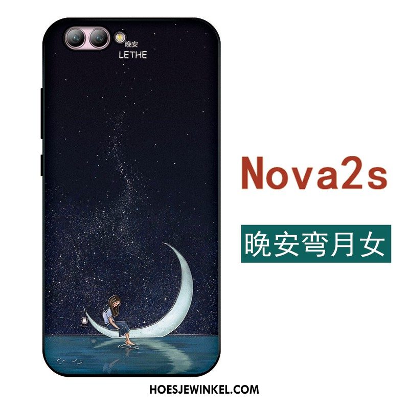 Huawei Nova 2s Hoesje Siliconen Bescherming Schrobben, Huawei Nova 2s Hoesje Anti-fall Kunst