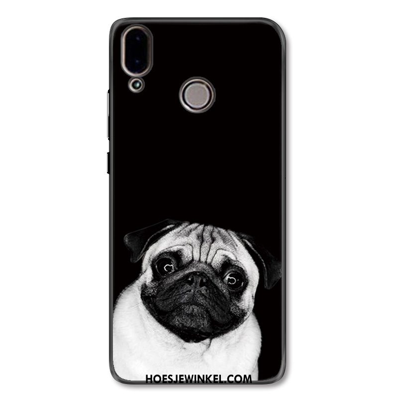 Huawei Nova 3 Hoesje Hoes Mobiele Telefoon Bescherming, Huawei Nova 3 Hoesje Zwart Hond