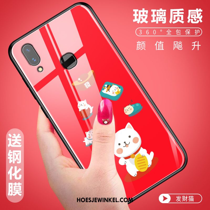 Huawei Nova 3 Hoesje Persoonlijk Rood Anti-fall, Huawei Nova 3 Hoesje Spotprent Hoes