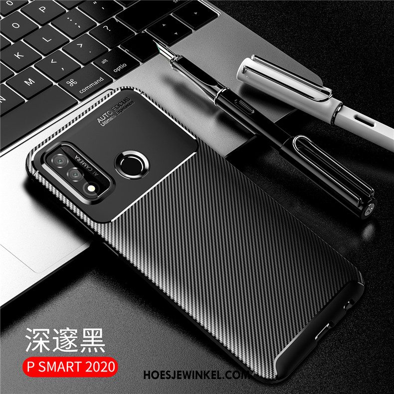 Huawei P Smart 2020 Hoesje Siliconen Accessoires Zwart, Huawei P Smart 2020 Hoesje Bescherming Hoes