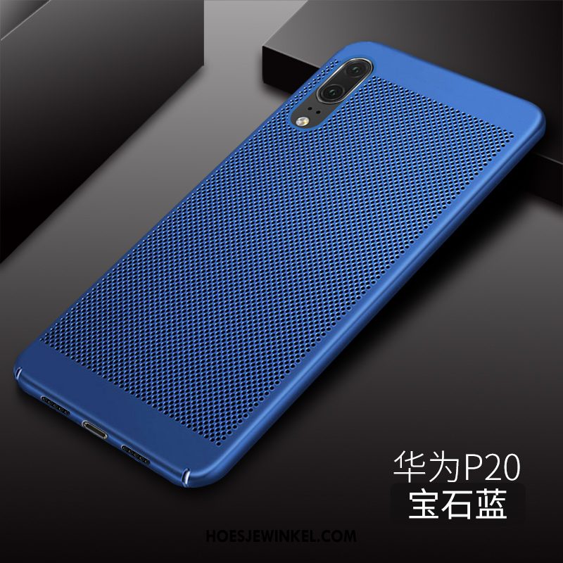 Huawei P20 Hoesje Mobiele Telefoon Blauw Anti-fall, Huawei P20 Hoesje Hard Ademend