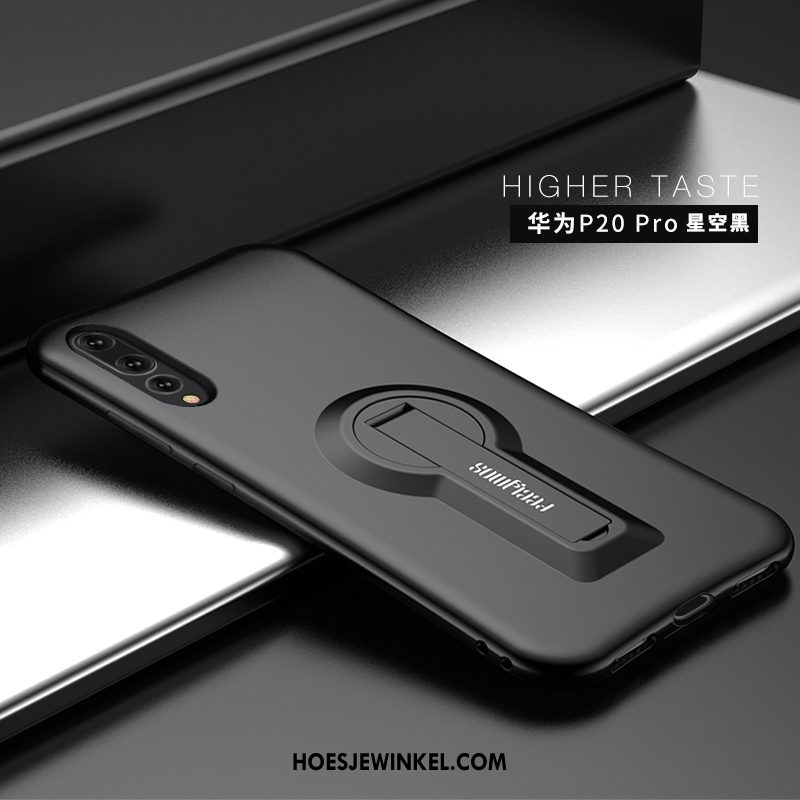 Huawei P20 Pro Hoesje Ondersteuning Siliconen Schrobben, Huawei P20 Pro Hoesje Opknoping Nek Mobiele Telefoon