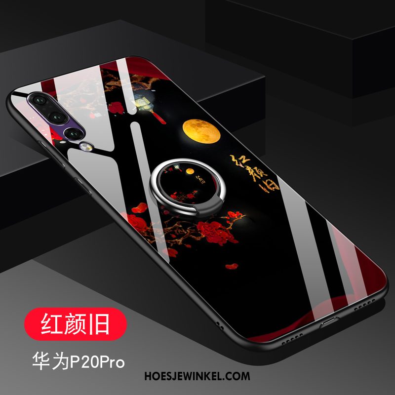 Huawei P20 Pro Hoesje Ring Spiegel Mode, Huawei P20 Pro Hoesje Rood Trend