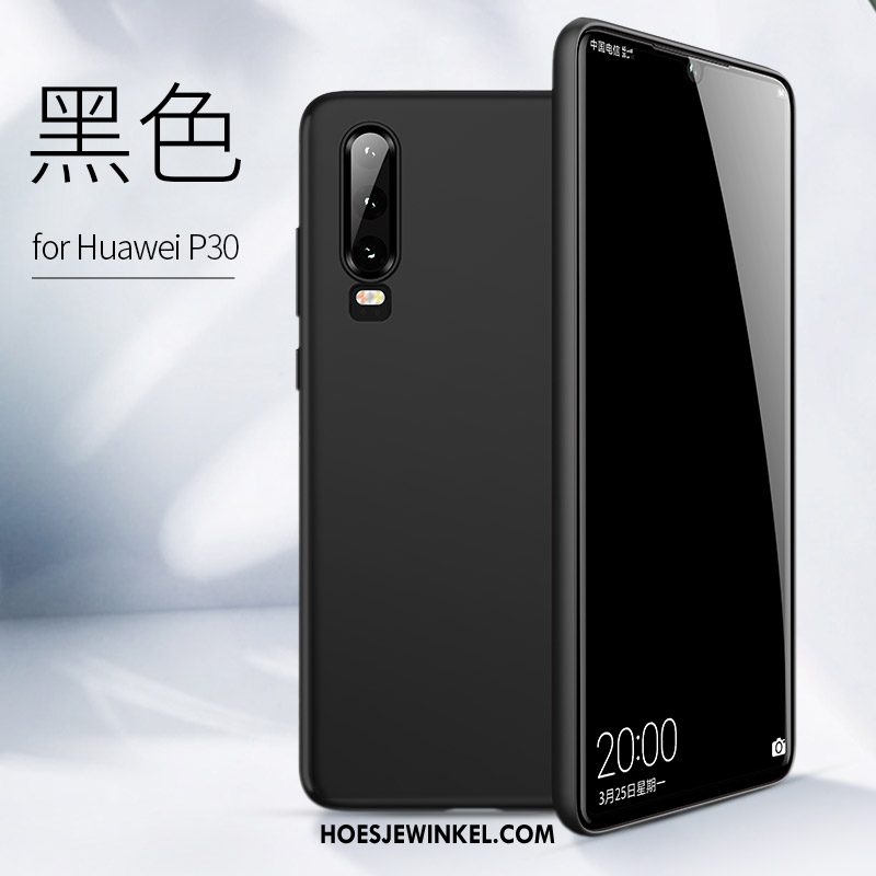 Huawei P30 Hoesje Zacht Dun Siliconen, Huawei P30 Hoesje Zwart All Inclusive