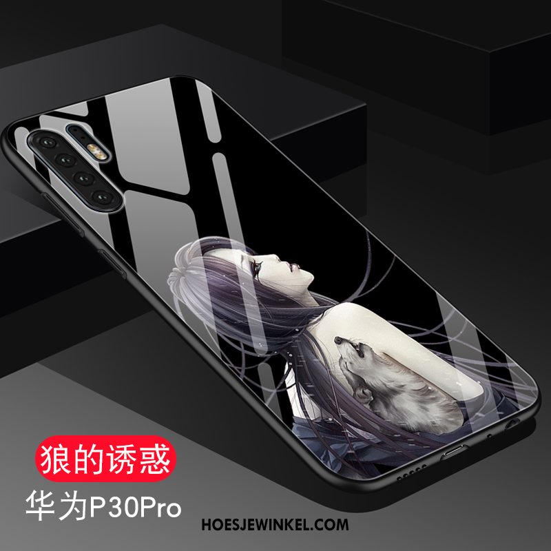Huawei P30 Pro Hoesje Hoes Net Red Scheppend, Huawei P30 Pro Hoesje Lovers Siliconen
