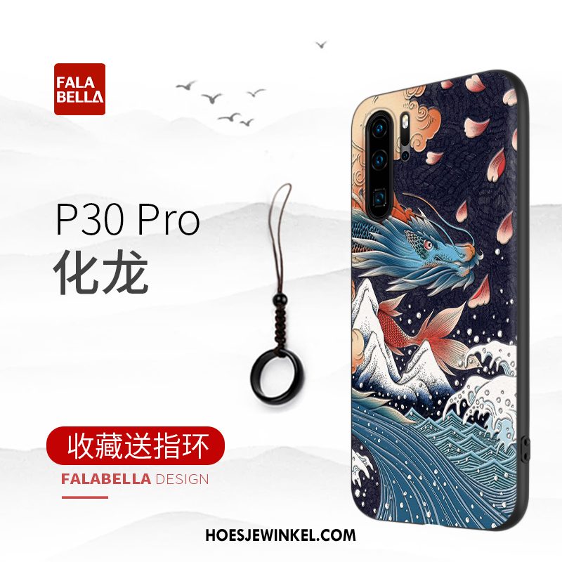 Huawei P30 Pro Hoesje Scheppend Siliconen Hoes, Huawei P30 Pro Hoesje Trendy Merk Mobiele Telefoon