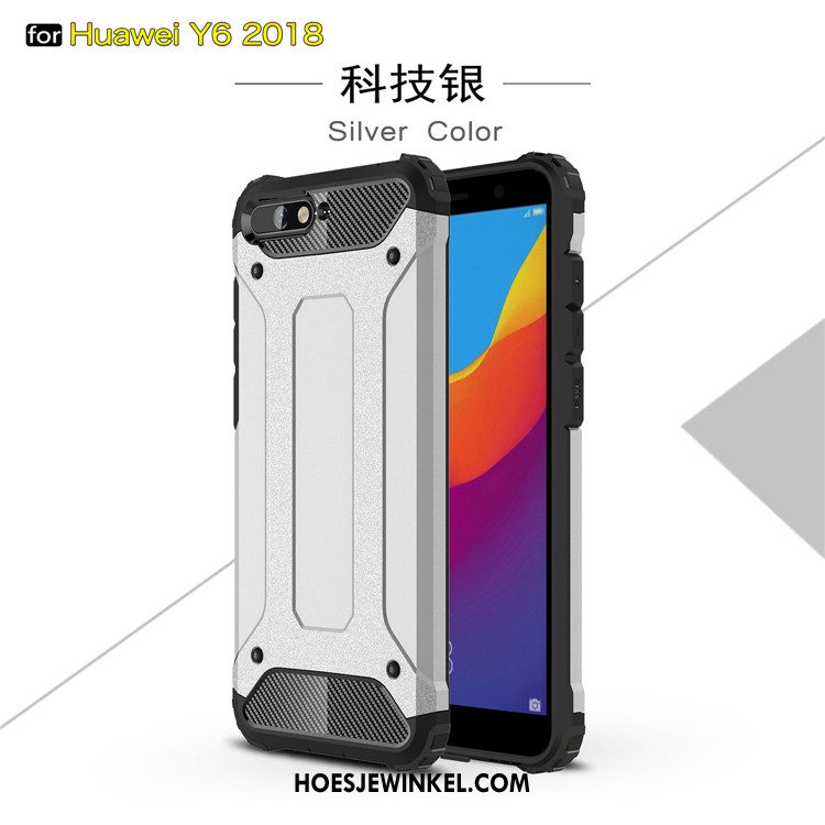 Huawei Y6 2018 Hoesje Siliconen Mobiele Telefoon Anti-fall, Huawei Y6 2018 Hoesje All Inclusive Dikke