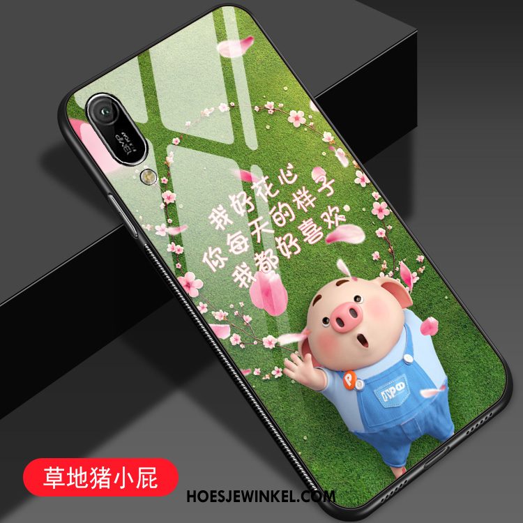 Huawei Y6 2019 Hoesje Bescherming Glas Spotprent, Huawei Y6 2019 Hoesje Mooie Mobiele Telefoon