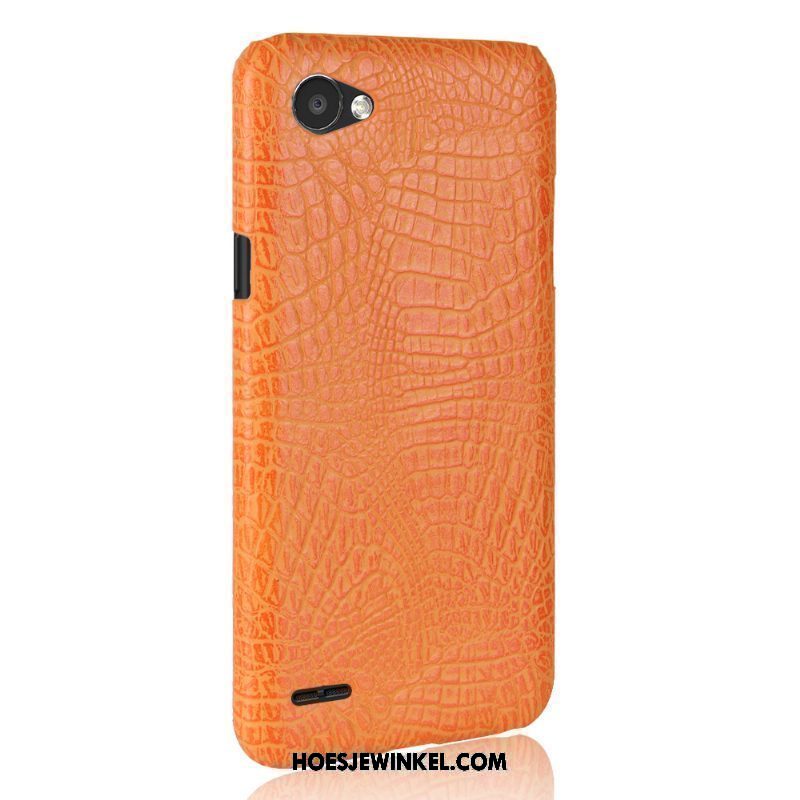 Lg Q6 Hoesje Hard Mobiele Telefoon Trend, Lg Q6 Hoesje Leer Rood Orange