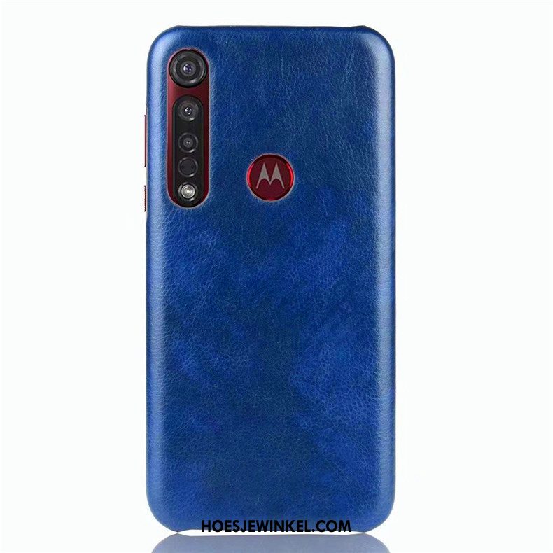 Moto G8 Plus Hoesje Eenvoudige Anti-fall Bescherming, Moto G8 Plus Hoesje Mobiele Telefoon Blauw