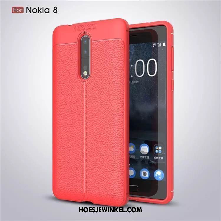 Nokia 8 Hoesje Scheppend Bescherming Mobiele Telefoon, Nokia 8 Hoesje Nieuw Zacht Leer