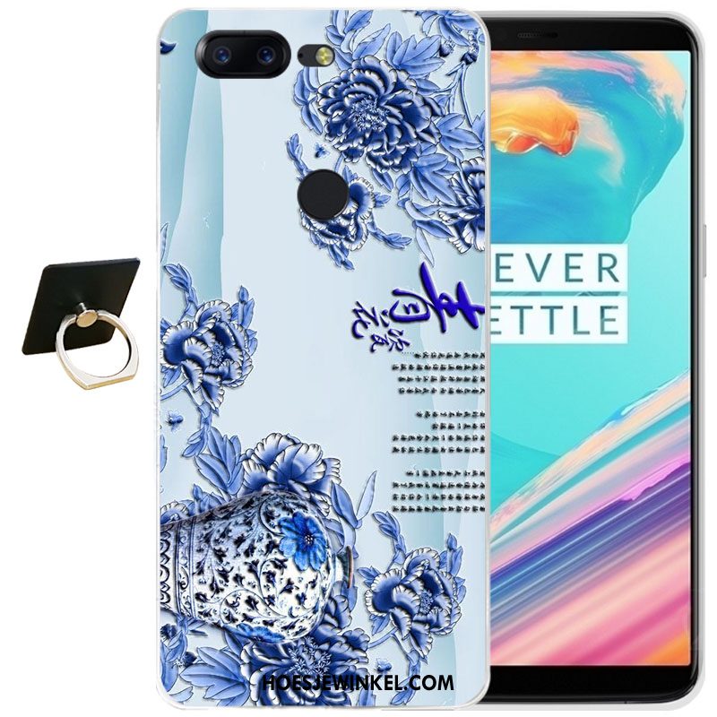 Oneplus 5t Hoesje All Inclusive Anti-fall Hoes, Oneplus 5t Hoesje Siliconen Blauw