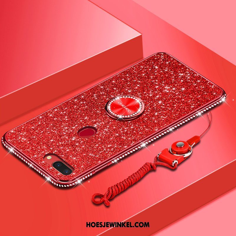Oppo F9 Starry Hoesje Net Red All Inclusive Persoonlijk, Oppo F9 Starry Hoesje Mobiele Telefoon Rood