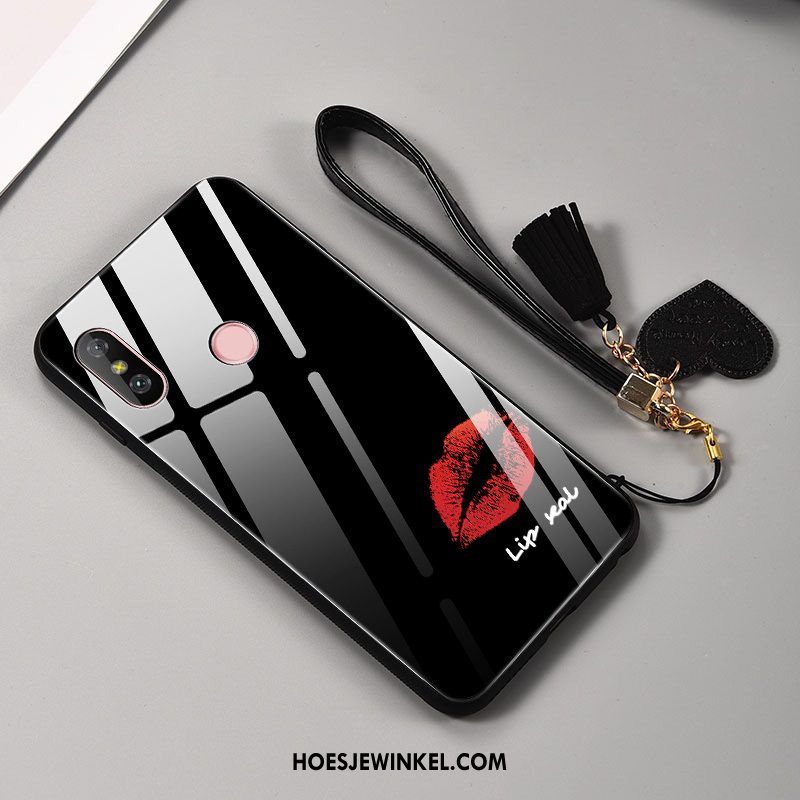 Redmi Note 6 Pro Hoesje Dun Persoonlijk Rood, Redmi Note 6 Pro Hoesje Trend Anti-fall Beige