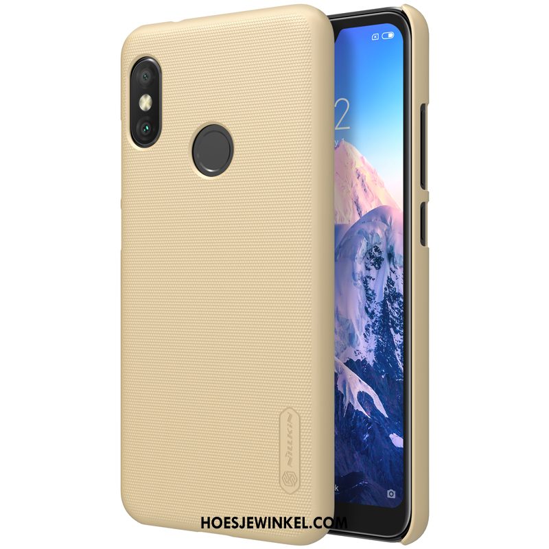 Redmi Note 6 Pro Hoesje Hoes Mobiele Telefoon Goud, Redmi Note 6 Pro Hoesje Anti-fall Rood Beige