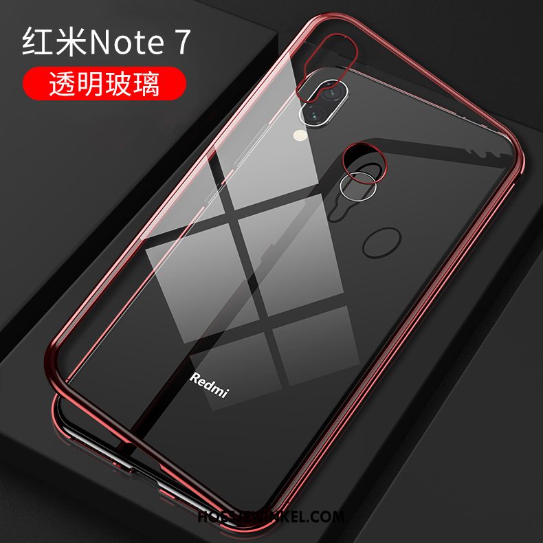 Redmi Note 7 Hoesje Doorzichtig Scheppend Net Red, Redmi Note 7 Hoesje Dun Pas Beige