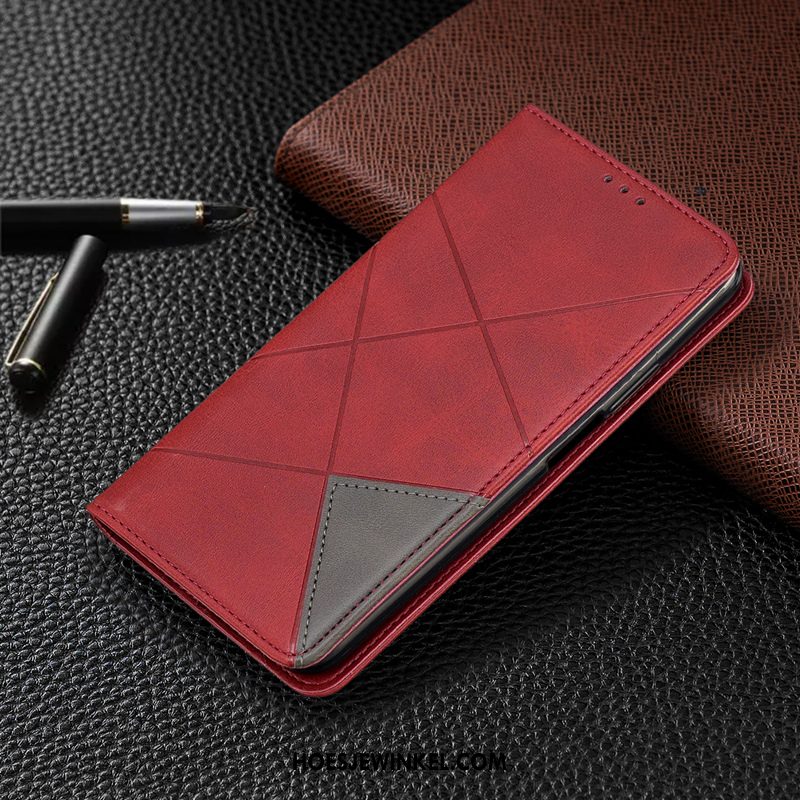 Redmi Note 9 Hoesje Kaart All Inclusive Leren Etui, Redmi Note 9 Hoesje Mini Portemonnee Beige