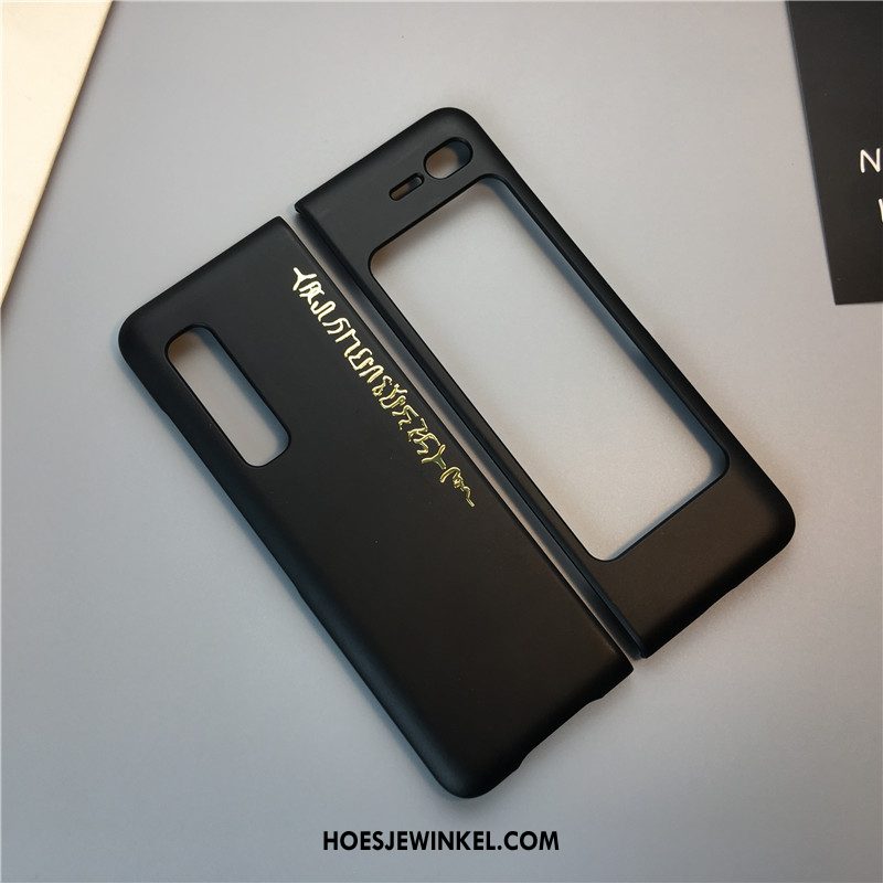 Samsung Fold Hoesje Vouw Zwart Mobiele Telefoon, Samsung Fold Hoesje Spotprent Bescherming