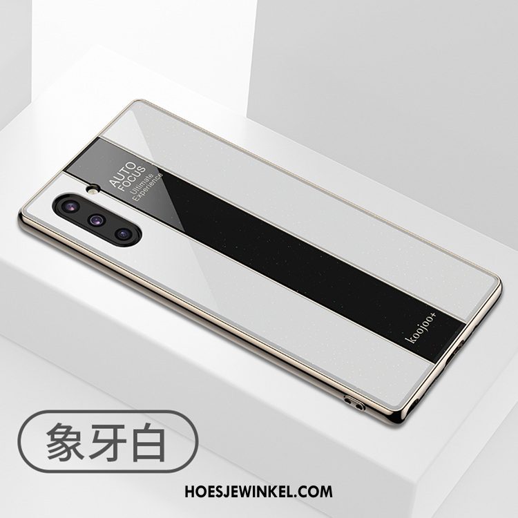 Samsung Galaxy Note 10 Hoesje Mode Hoes Wit, Samsung Galaxy Note 10 Hoesje Ster Plating