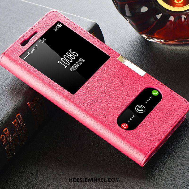 Samsung Galaxy Note 8 Hoesje Nieuw Bescherming All Inclusive, Samsung Galaxy Note 8 Hoesje Roze Echt Leer