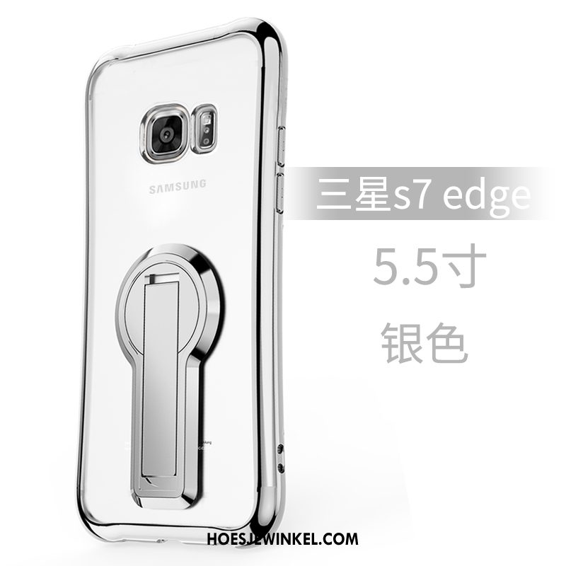 Samsung Galaxy S7 Edge Hoesje Hoes Ster Siliconen, Samsung Galaxy S7 Edge Hoesje Zilver Ondersteuning