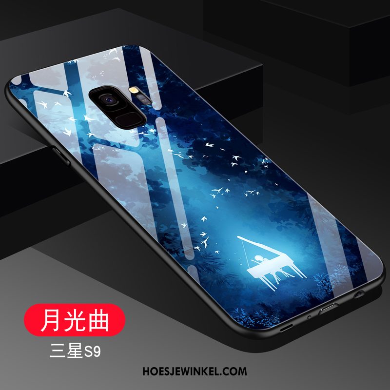 Samsung Galaxy S9 Hoesje All Inclusive Blauw Anti-fall, Samsung Galaxy S9 Hoesje Glas Siliconen
