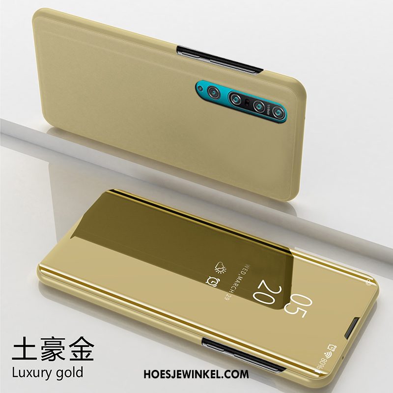 Xiaomi Mi 10 Pro Hoesje Goud Persoonlijk All Inclusive, Xiaomi Mi 10 Pro Hoesje Folio Mobiele Telefoon Beige