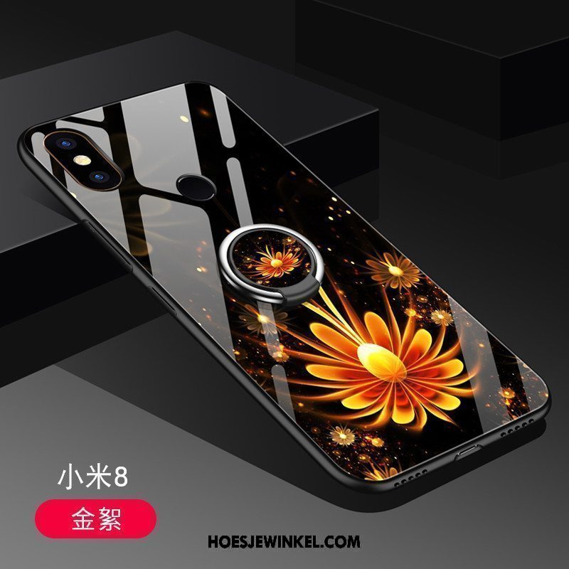 Xiaomi Mi 8 Hoesje Spotprent Dun Hanger, Xiaomi Mi 8 Hoesje Eenvoudige Schrobben Beige