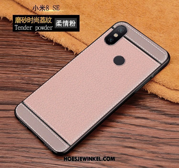Xiaomi Mi 8 Se Hoesje Anti-fall Mini Eenvoudige, Xiaomi Mi 8 Se Hoesje Roze Mobiele Telefoon Beige
