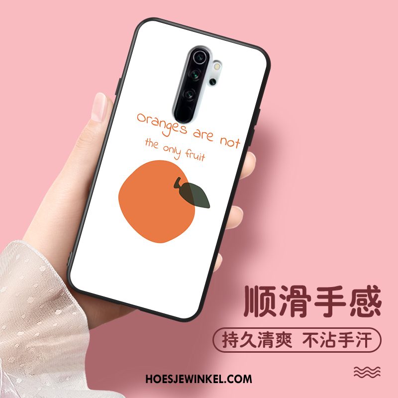 Xiaomi Redmi Note 8 Pro Hoesje Mooie Rood Mobiele Telefoon, Xiaomi Redmi Note 8 Pro Hoesje Anti-fall Spotprent Orange Beige