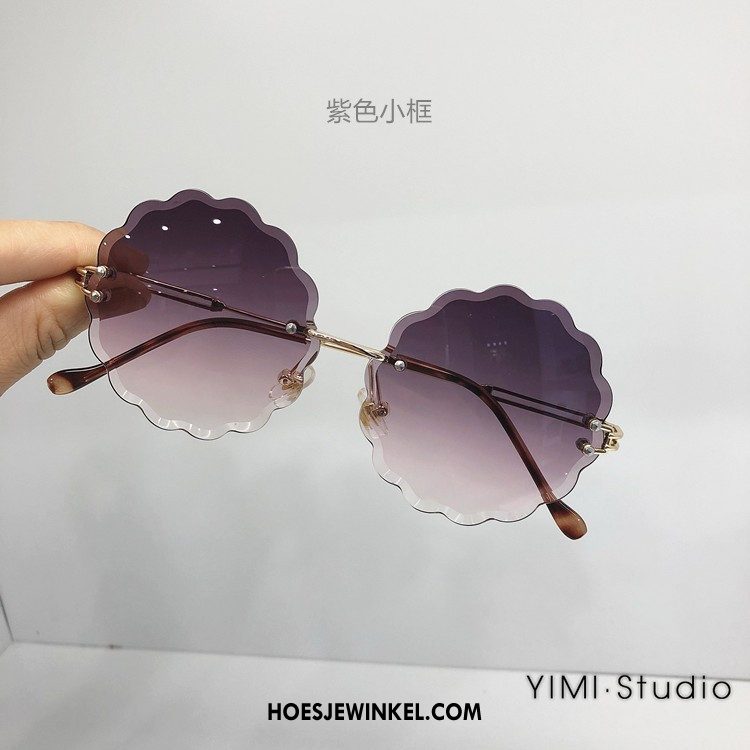 Zonnebrillen Dames Zonnebril Rond Gezicht Trend, Zonnebrillen Straat Het Schieten Vrouwen