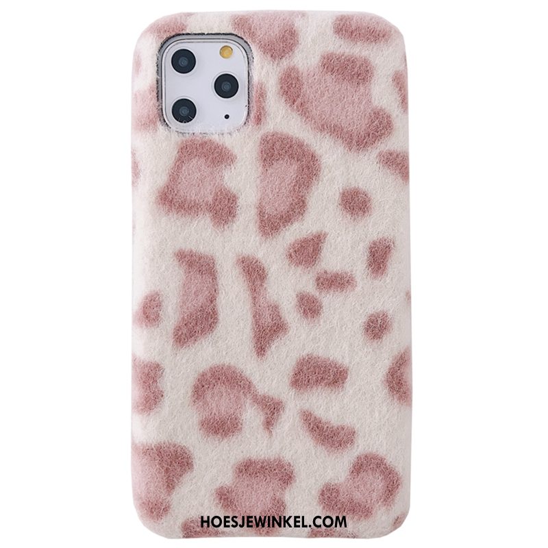 iPhone 11 Pro Max Hoesje Pluche High End Roze, iPhone 11 Pro Max Hoesje Persoonlijk Anti-fall