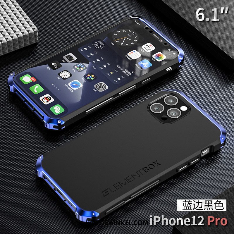 iPhone 12 Pro Hoesje Mobiele Telefoon Anti-fall All Inclusive, iPhone 12 Pro Hoesje Blauw Bescherming