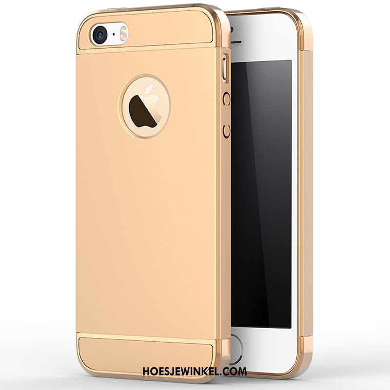 iPhone 5 / 5s Hoesje All Inclusive Mobiele Telefoon Hard, iPhone 5 / 5s Hoesje Goud Schrobben