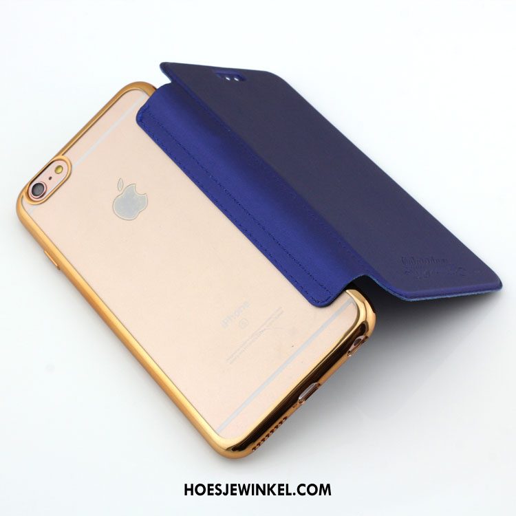 iPhone 6 / 6s Hoesje Kaart Plating Dun, iPhone 6 / 6s Hoesje Blauw Doorzichtig