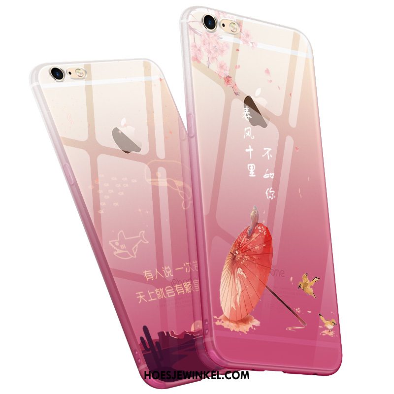 iPhone 6 / 6s Plus Hoesje Roze Anti-fall Doorzichtig, iPhone 6 / 6s Plus Hoesje All Inclusive Siliconen